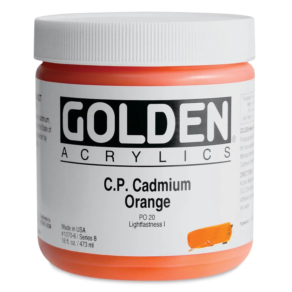 Body 16 Golden oz, Orange Cadmium Acrylic, Artist Heavy