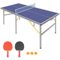 Net, with 2 Balls, 100% for Paddles Ping Set Pre-Assembled Set, Midsize Pong Outdoor 6ft Table Pong Table Folding Indoor Game and Ping Table Foldable Tennis Table