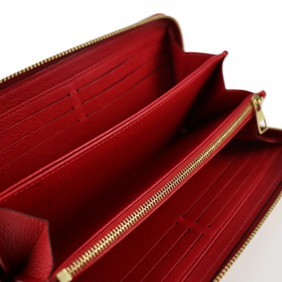 Long Zip Monogram M60737 Louis Around Vuitton Zipper LOUIS VUITTON Round Cerise Pre-Owned (Good) Implant Zippy Wallet