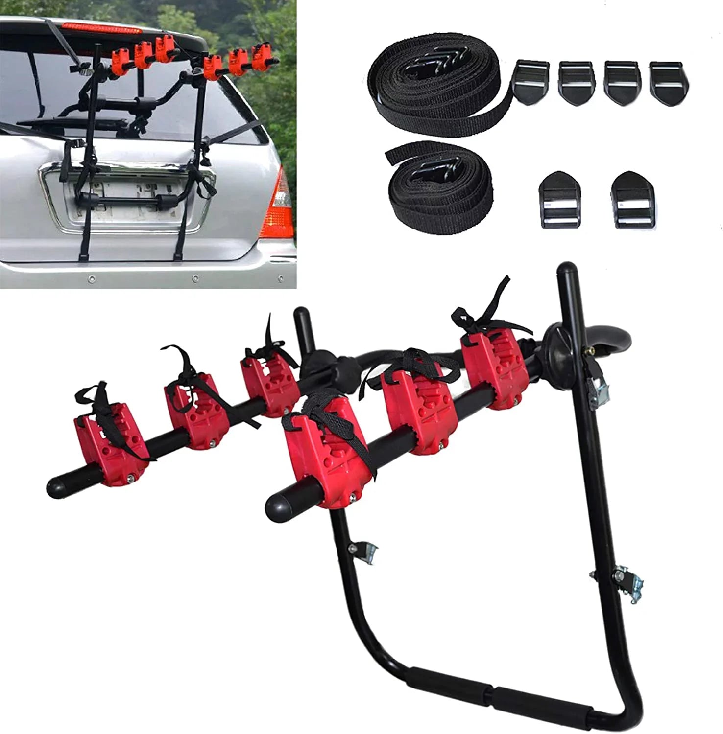 For Van Mount Carrier Hitch Fit Mount Trunk Car Rack 3-Bike Truck Auto WUZSTAR
