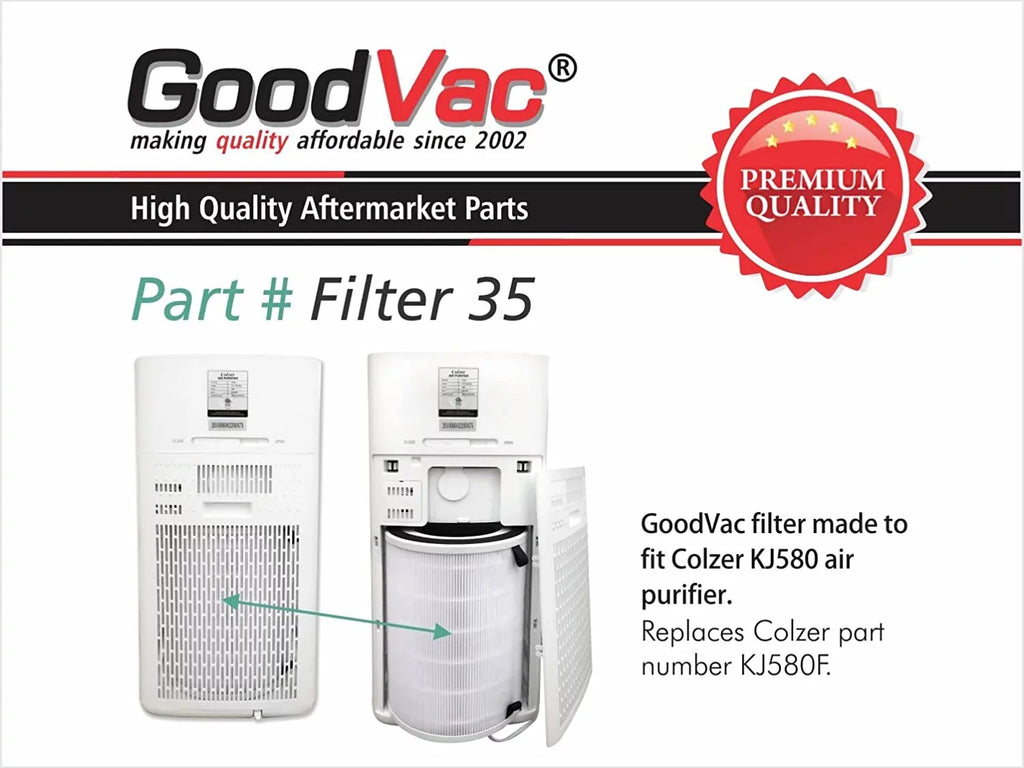 KJ580 H13 COLZER Compatible with Filter HEPA GOODVAC True