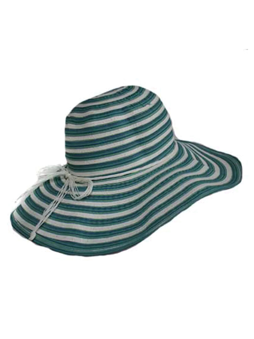 & Wide Turquoise Hat Lovely White Brim Floppy