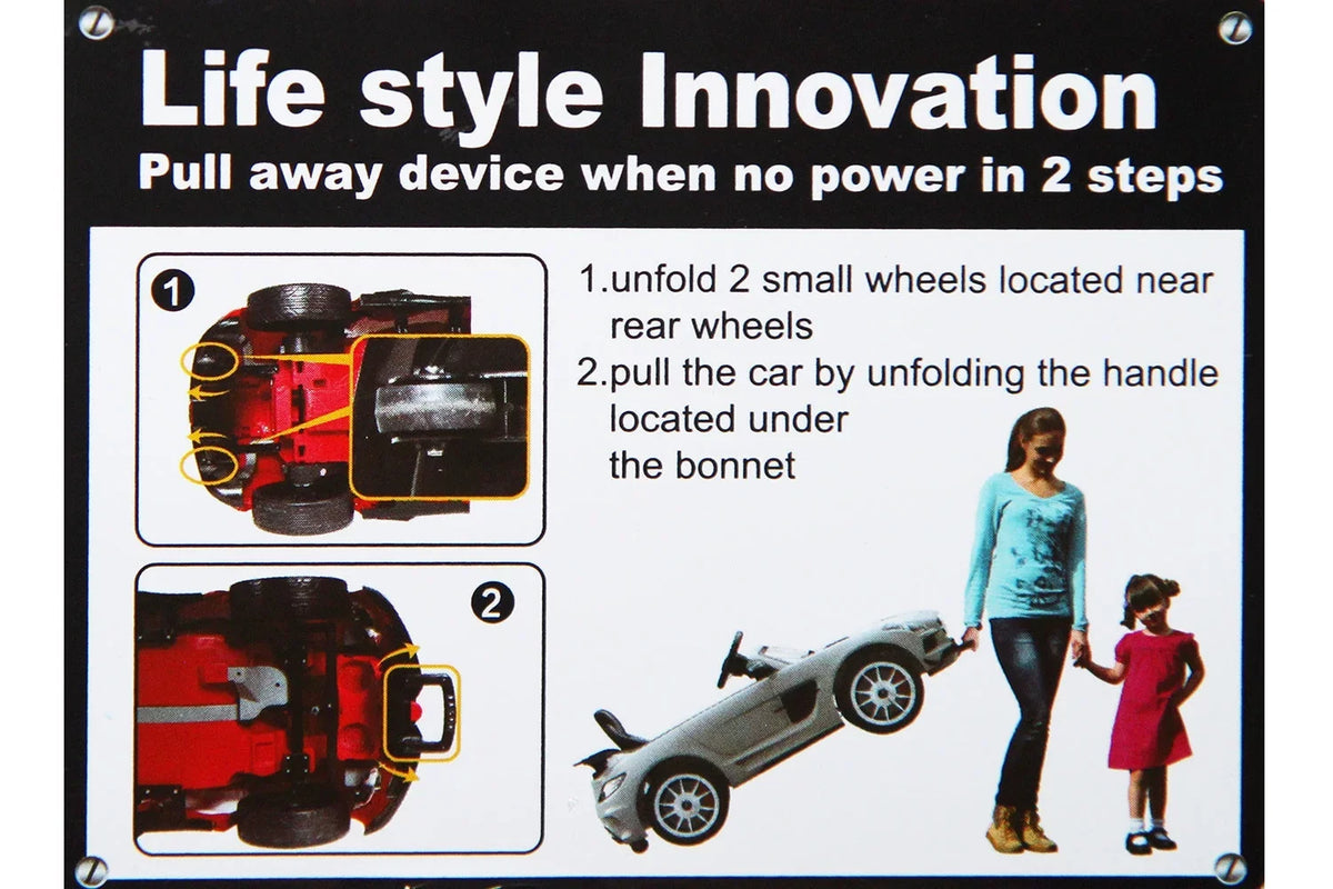 Parental Kids Roadster | with Electric Cherry Red Car 12V Ride-On Remote Kiddie R/C