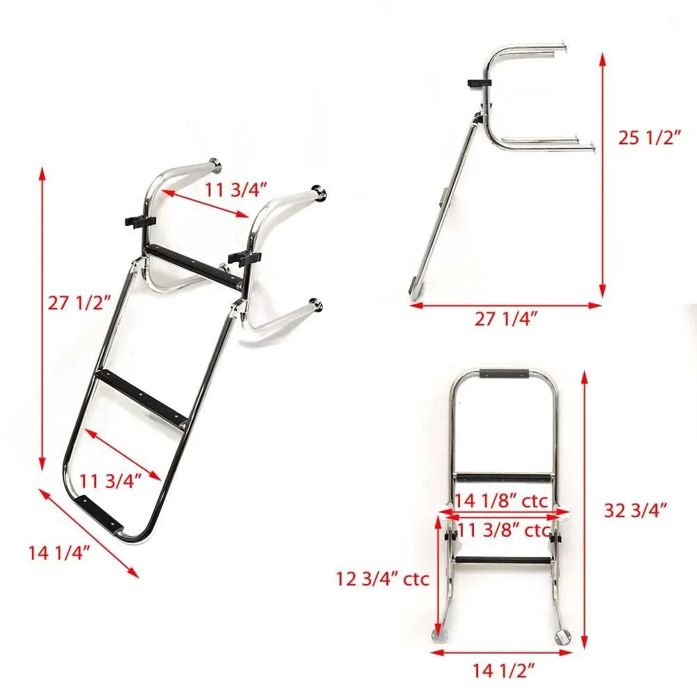 Ladder 01-11-41-0002A Challenger Step 3 Inch | 1/2 Boat 27 Transom