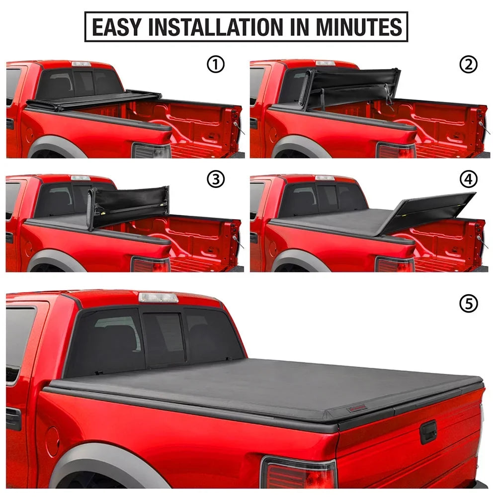(76") 2019-2024 TCD484045 Bed Quad-fold Soft Truck (NOT | MaxMate 19-23 Compatible Cover FIT Classic) 6'4" 1500 Ram Tonneau New with Bed Body |
