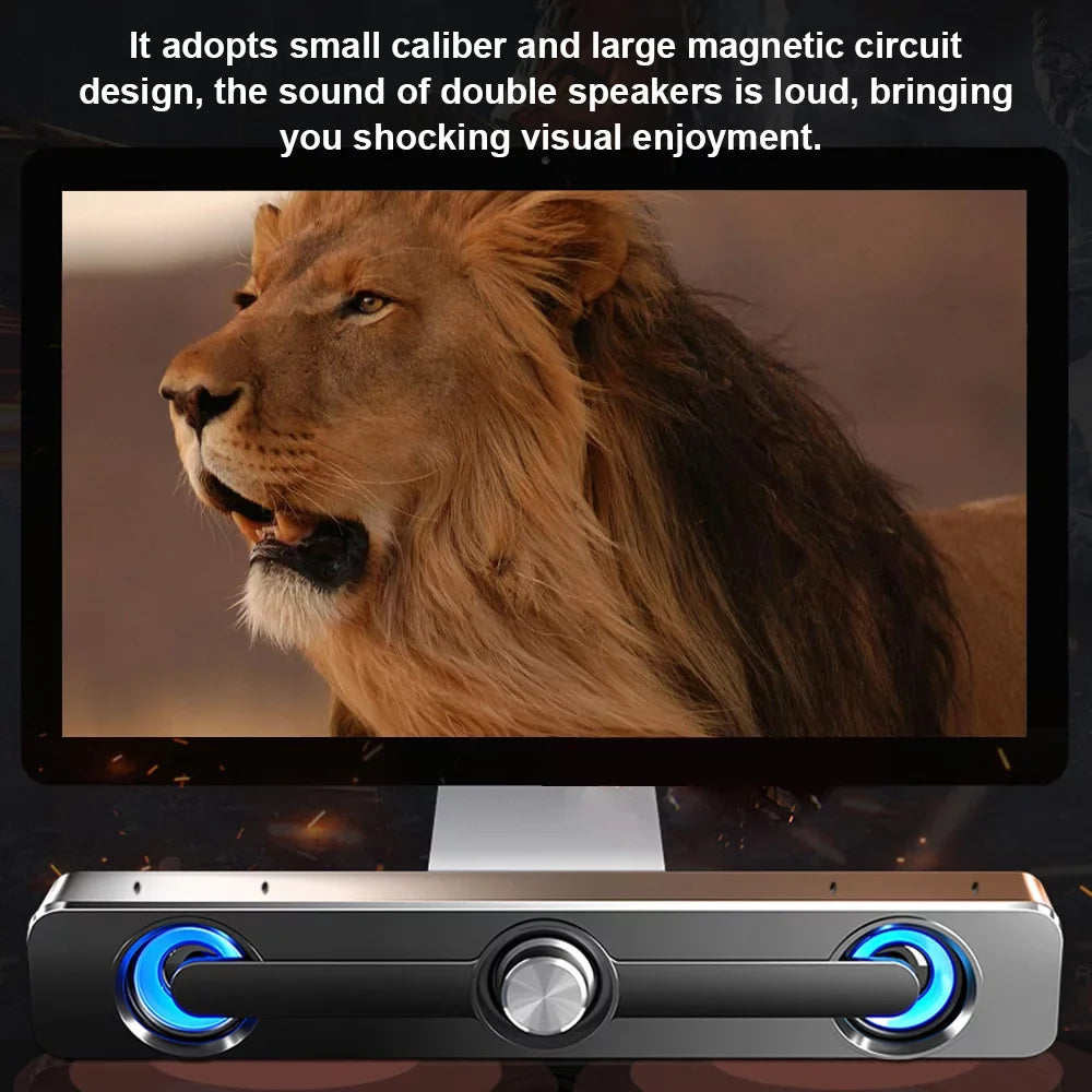 Bass Tablet Speaker Computer Speaker USB MP3 Bar V-111 for PC Phone Box MP4 Powerful Laptop Stereo Subwoofer Surround Wired moobody Sound