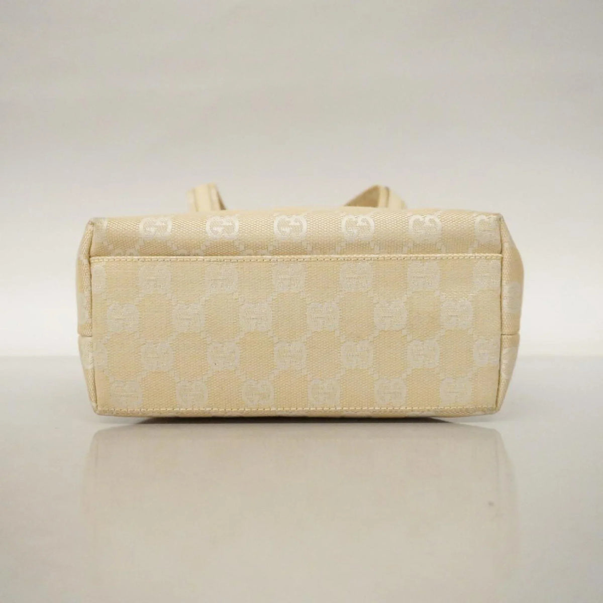 Canvas GG Ivory Leather 002 Handbag Gucci Women's (Good) 1079 Pre-Owned