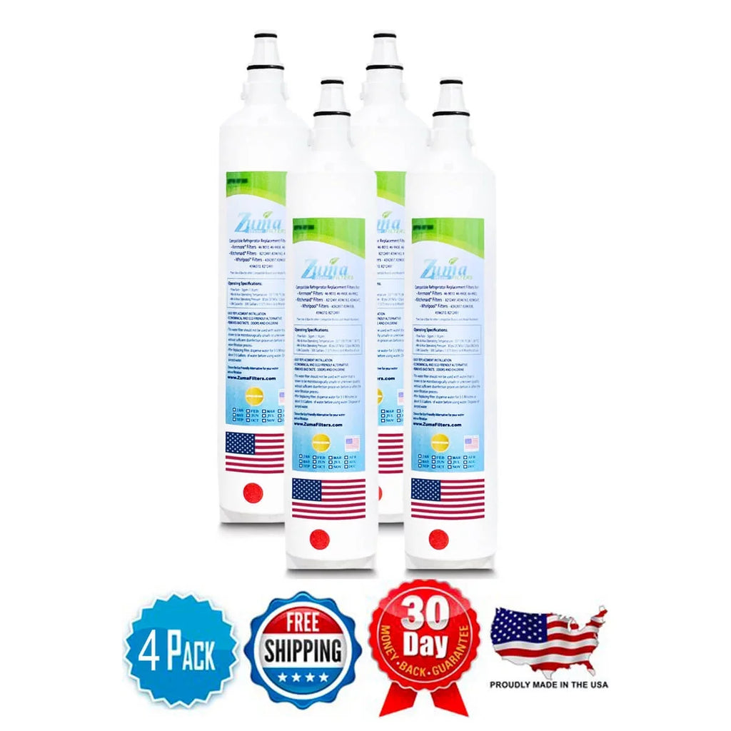 ZWFZ1-RF750 Pack Water - Filters - Made Subzero® # ZUMA Brand , U.S.A. Compatible , 4 Model in with , IC18FILH