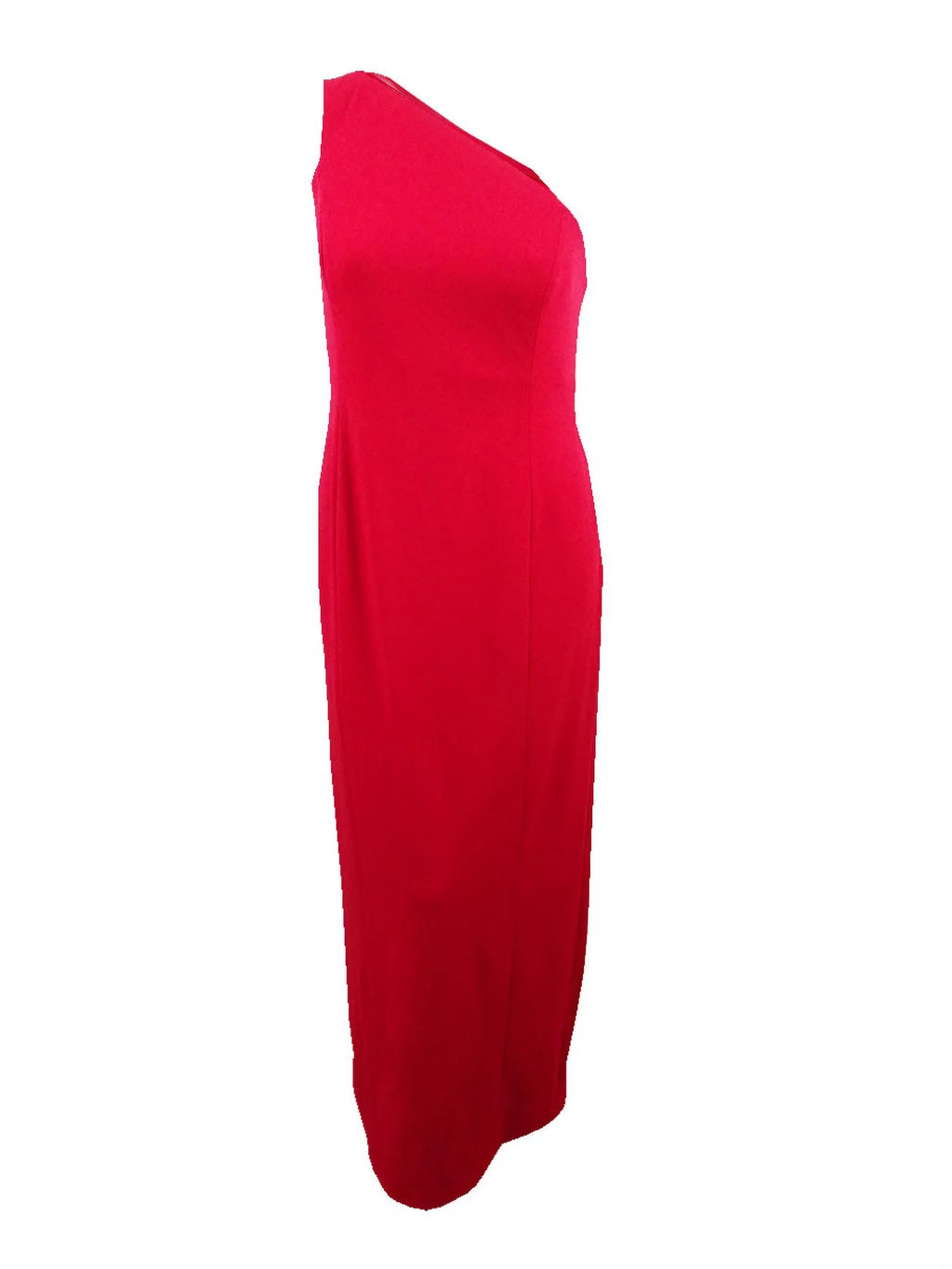 One-Shoulder Klein Calvin Slit (14, Gown Women's Red)