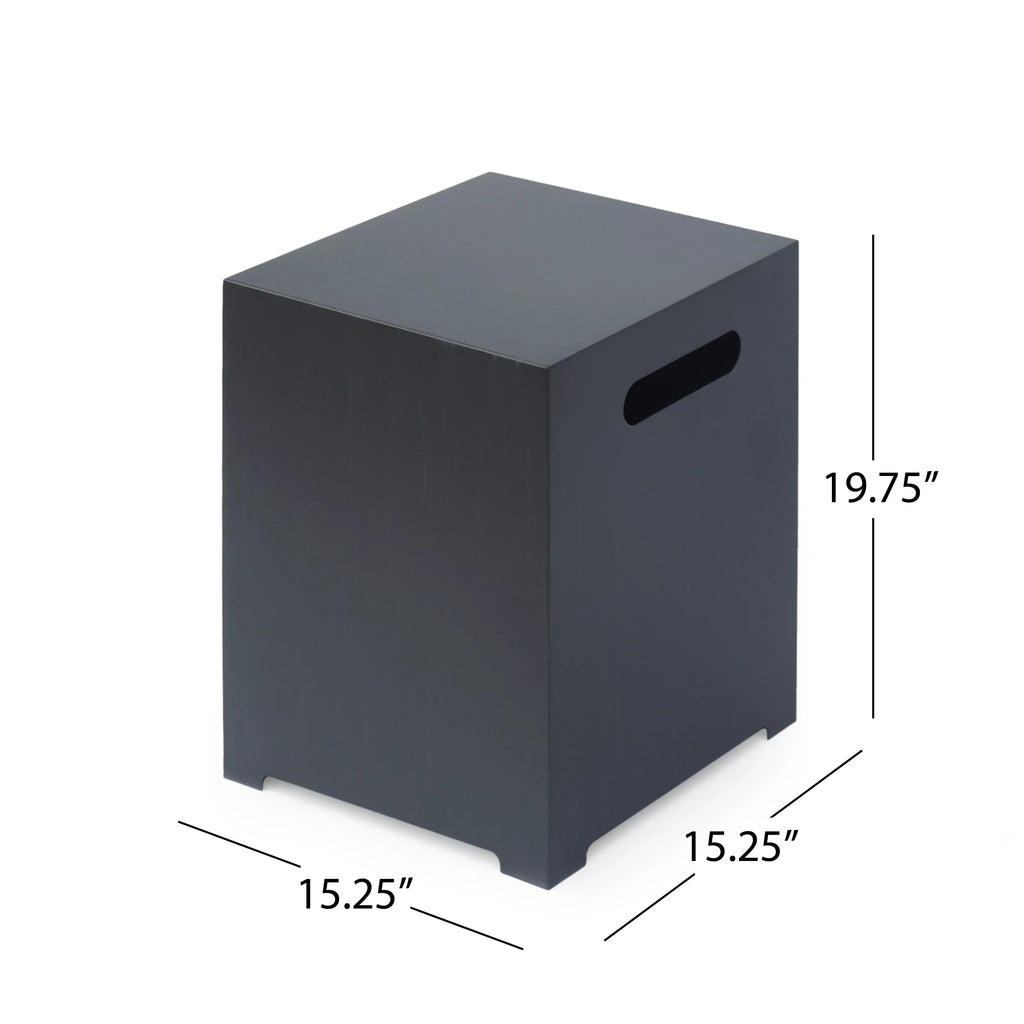 Grey Iron Gas Fire Outdoor Pit Dark , Rectangular Reign