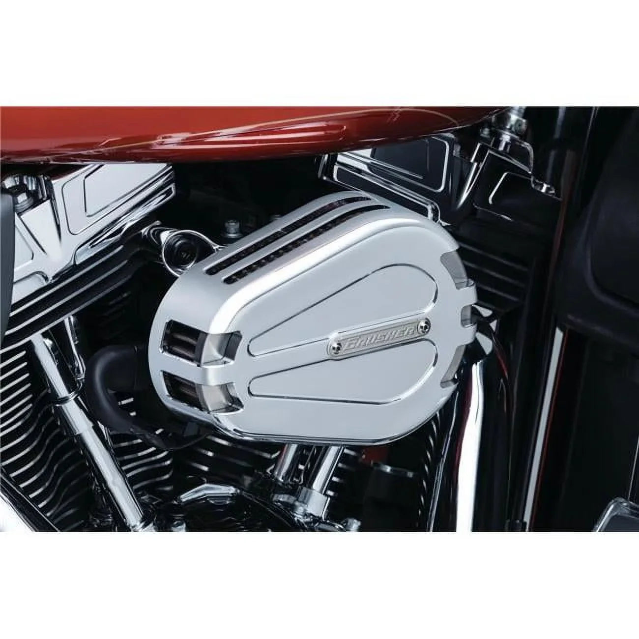 Harley-Davidson Kuryakyn Crusher Kit Motorcycles, For Cleaner/Filter Air 9935 Milwaukee-Eight Maverick Pro Chrome 2017-19