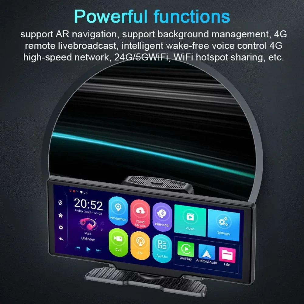 Angle Wide Dual Degree Video Recorder 170 Car Auto Recorder Night Viewing Cam Positioning Shinysix Dash Global DVR Camcorder Lens Car Multi-language 10.26in Camera Navigation Car System
