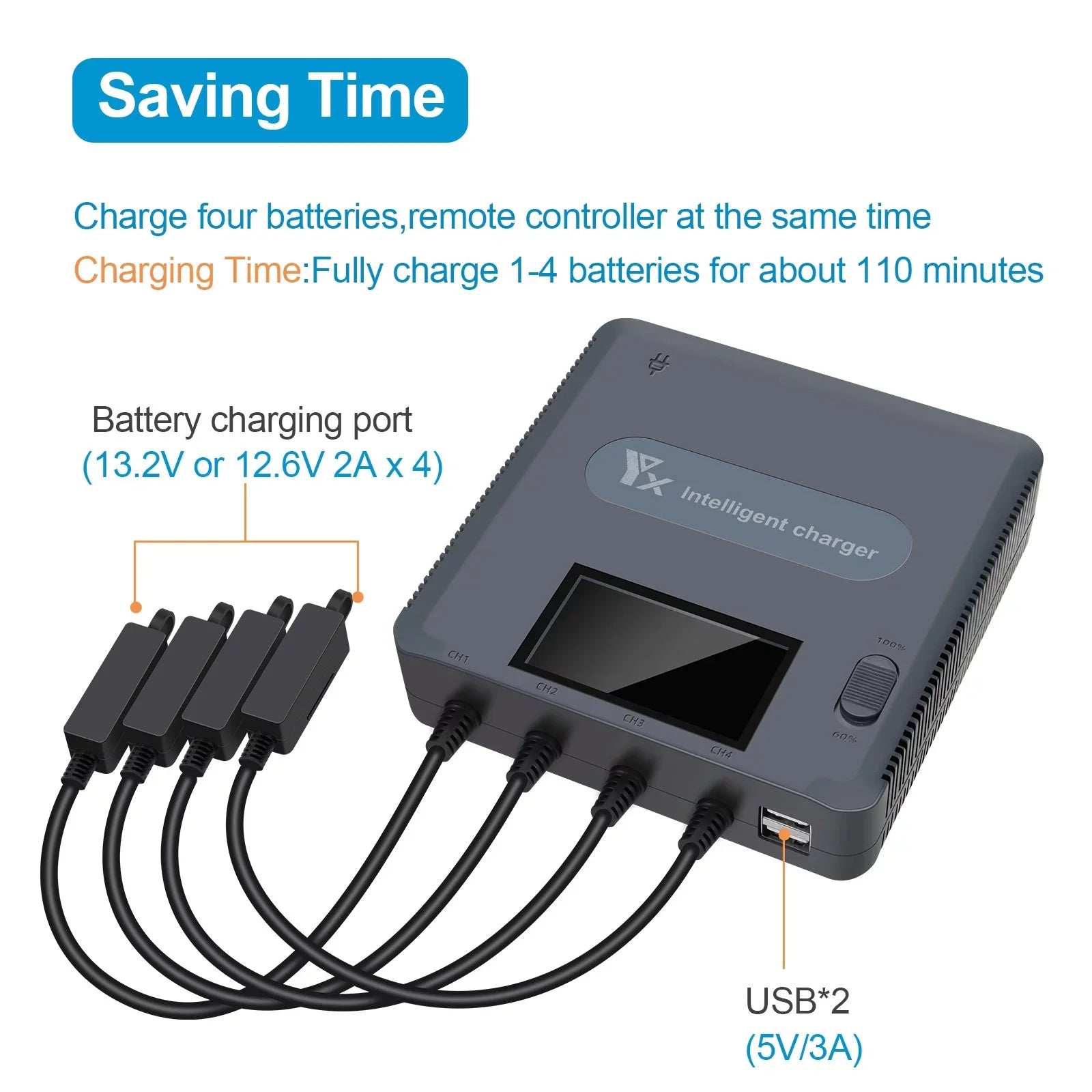 Quick Drones Display Photography DJI 6 Air LCD With Hub Camera Charger Charging Mavic In 2 Battery Battery Accessories 4k And 2S ZiSUGP with 1 Air With Charger Compatible