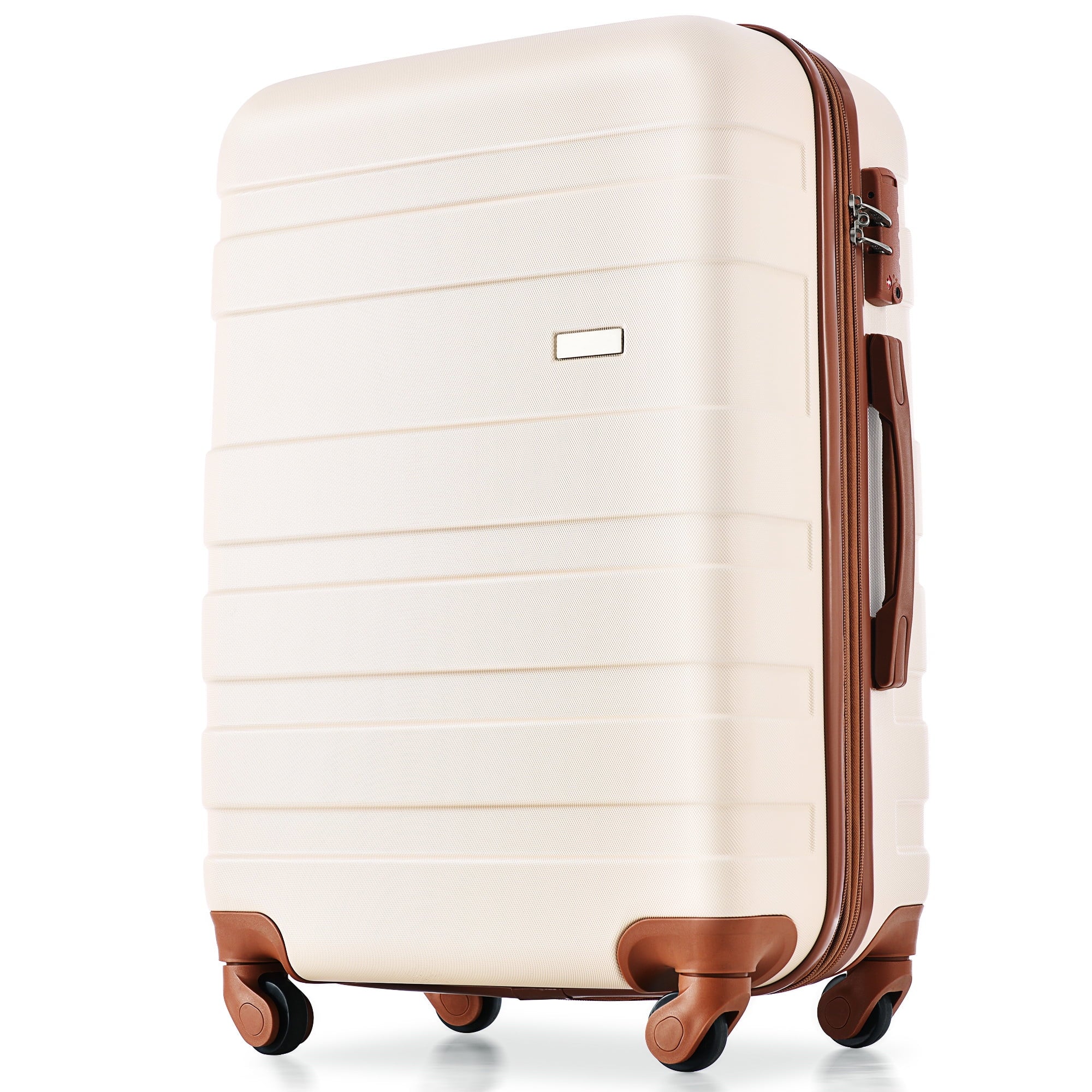 TSA Lightweight and Durable brown) Hardside Clearance Suitcase Sets Lock Expandable Luggage ABS sets Suitcase Luggage 3pcs Hardshell 20''24''28''(ivory Model Spinner with Wheels New