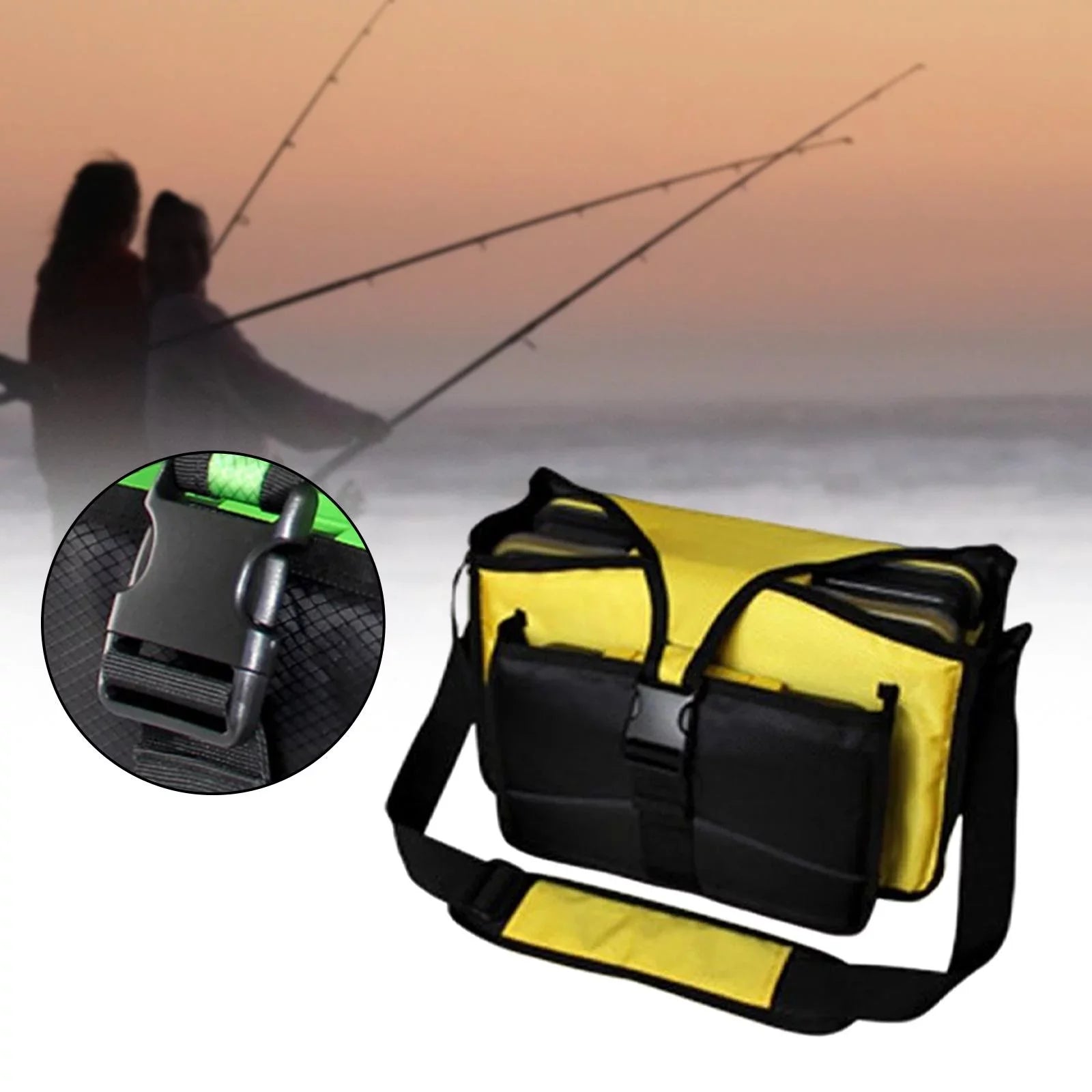 Bag for Portable Organizer Storage Sea Bag for Men Fishing Gift Bag Yellow lures Bag Fishing Bag fishing Fishing Box Tackle Shoulder Tackle