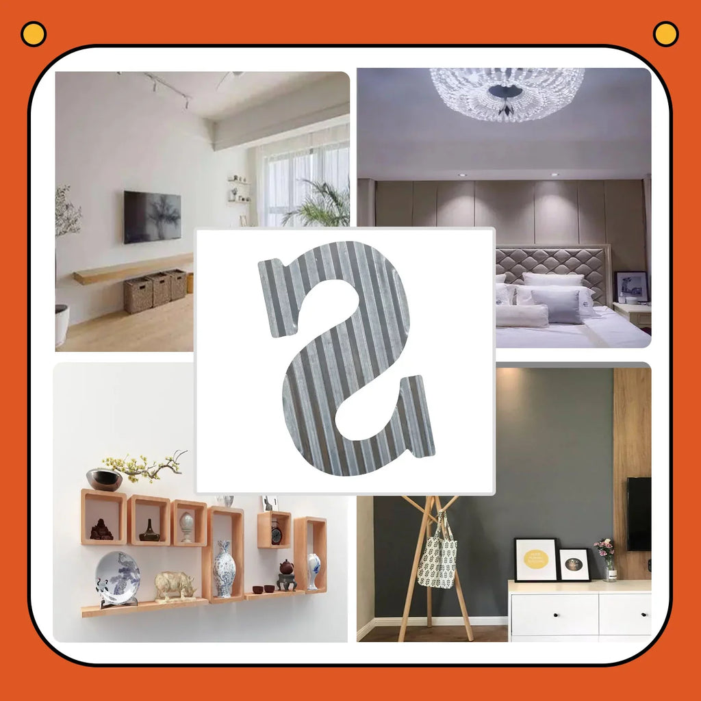 Decoration, Symbols, Rustic Metal House Numbers, Steel Decor Corrugated Number Galvanized (S) Hanging