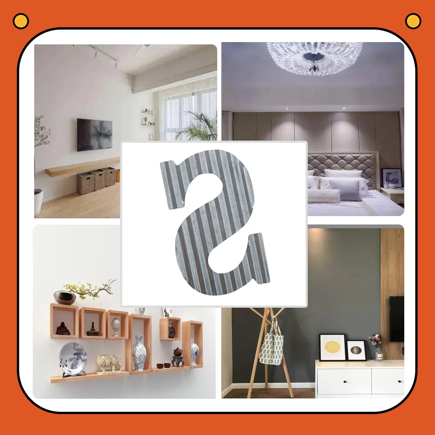 Decoration, Symbols, Rustic Metal House Numbers, Steel Decor Corrugated Number Galvanized (S) Hanging