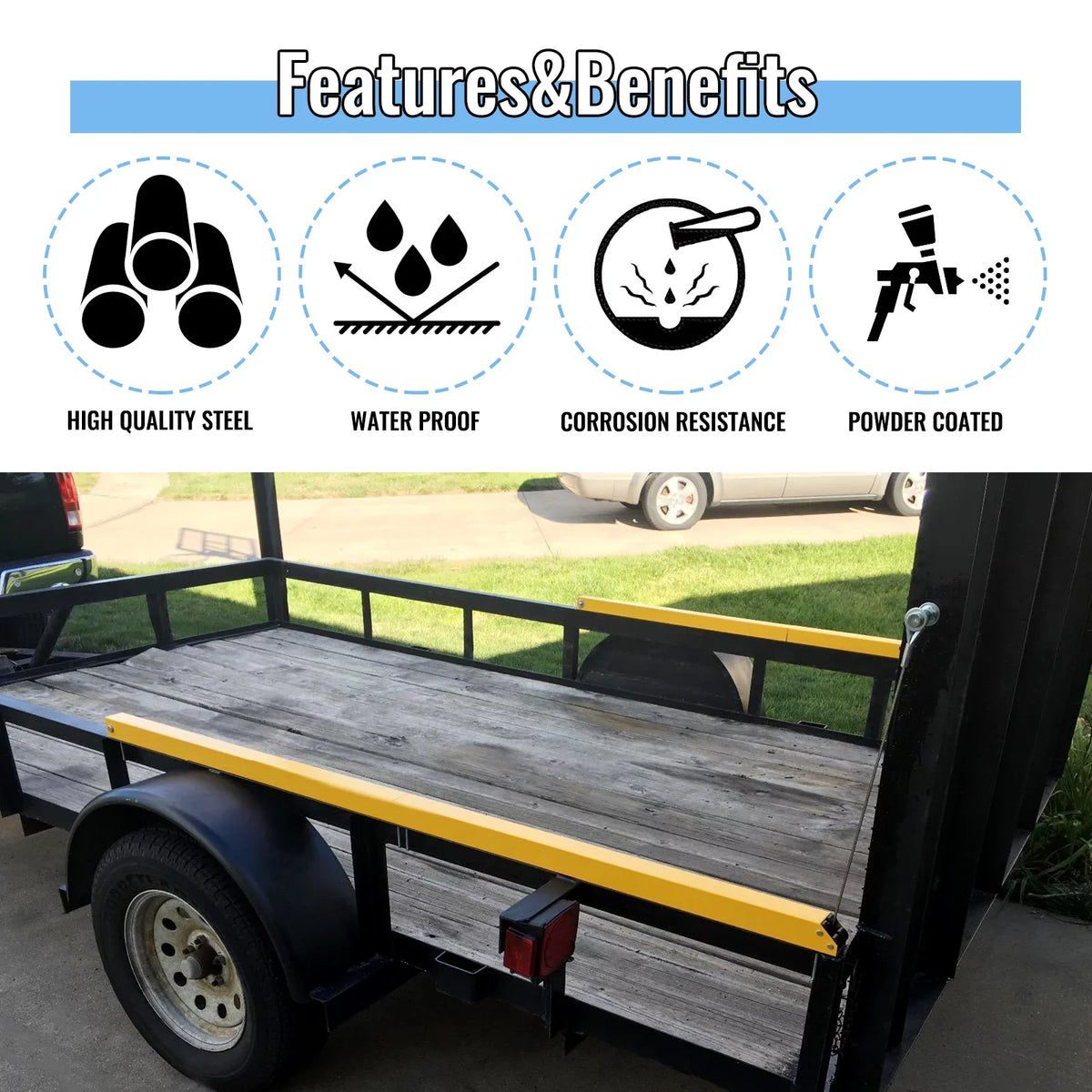 System Gate Liftgate Utility Pounds Ramp Trailer 2 Assist Sided Tailgate 350 Lift HECASA Lift