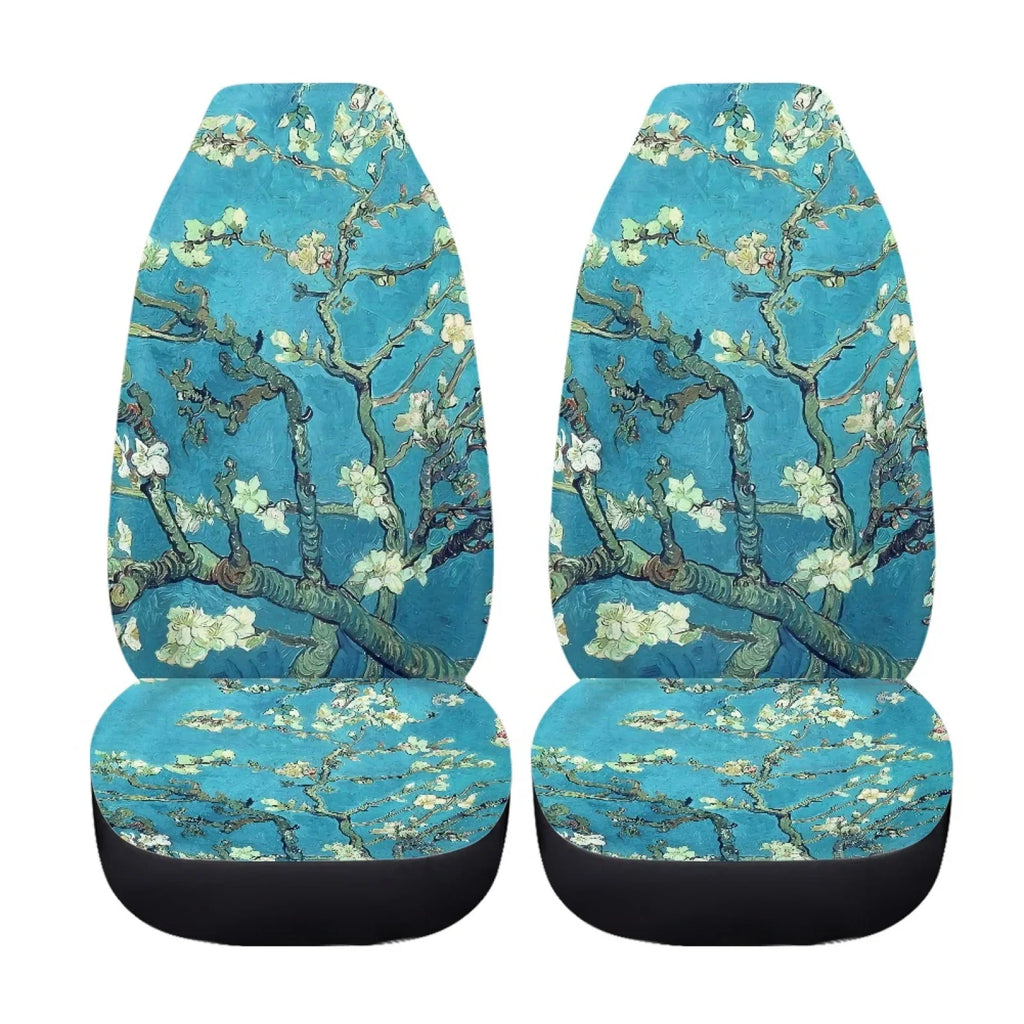 Cover for Car 2 Set Seat Cover SUV Vehicle Cars Xoenoiee Truck, Sedan Seat Front Bucket Polyester to Seat Pack Install Print Covers Pickup Most Blossoms Easy Plum