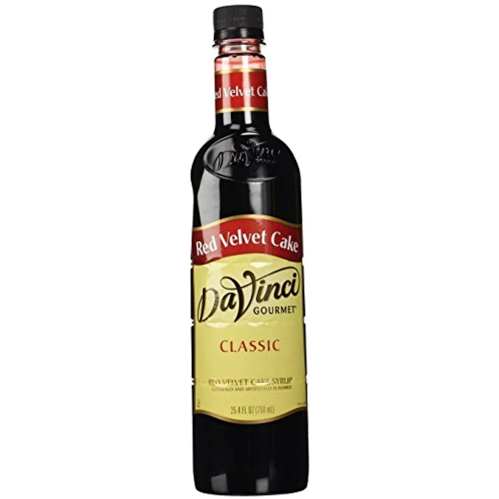 Davinci Plastic Cake Syrup, Velvet Ml Gourmet Bottle Red 750