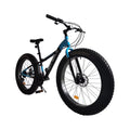 Brakes Fat Blue Knobby - and 4-Inch 26-Inch Front Tires, Mens Steel 7-Speed, Tire 76x24.8x40in Mountain Frame, Wide Bike, Rear Wheels,