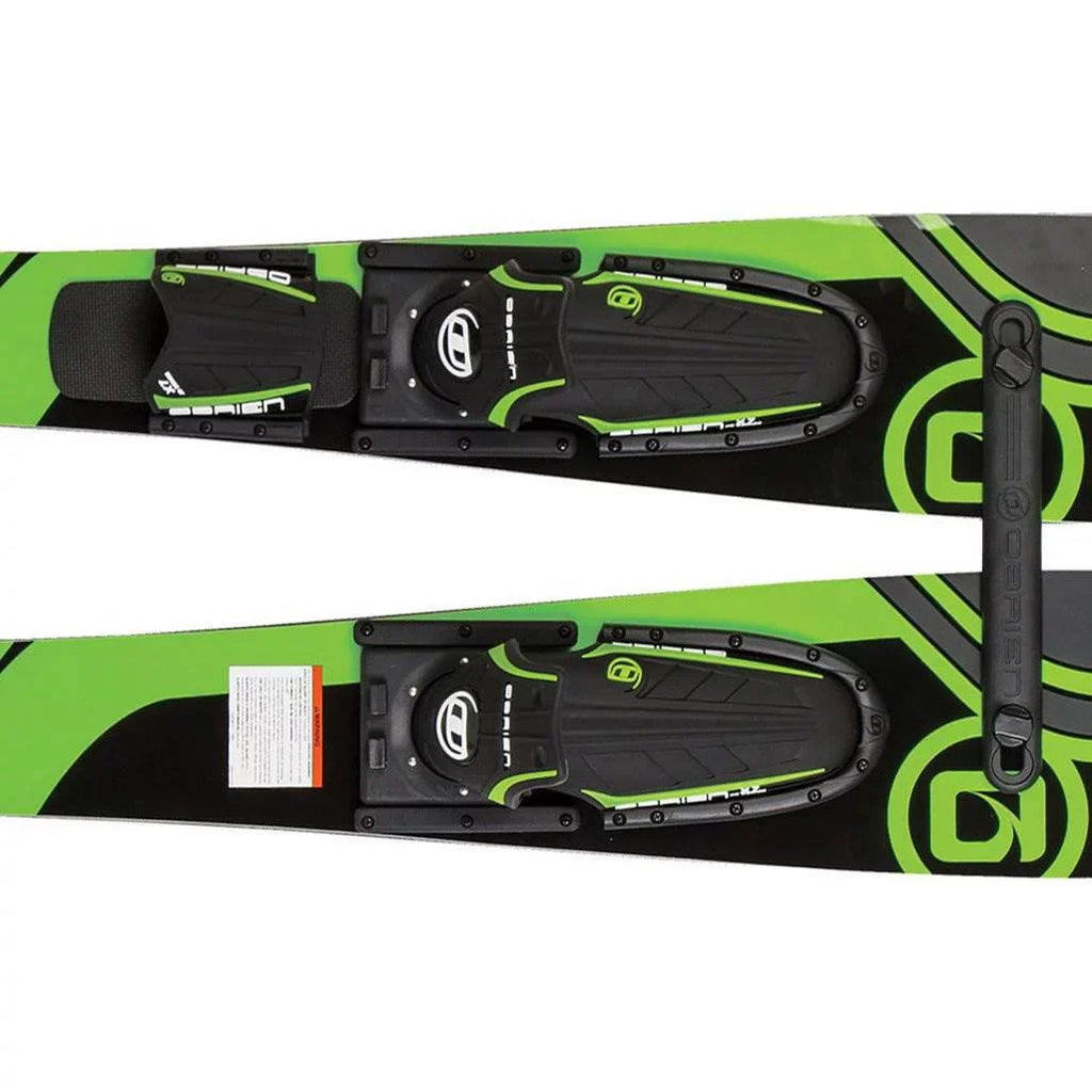 (6 54" Green 7, Pack) Combo Kids Size Size Adjustable OBrien Water Skis, 2-Mens