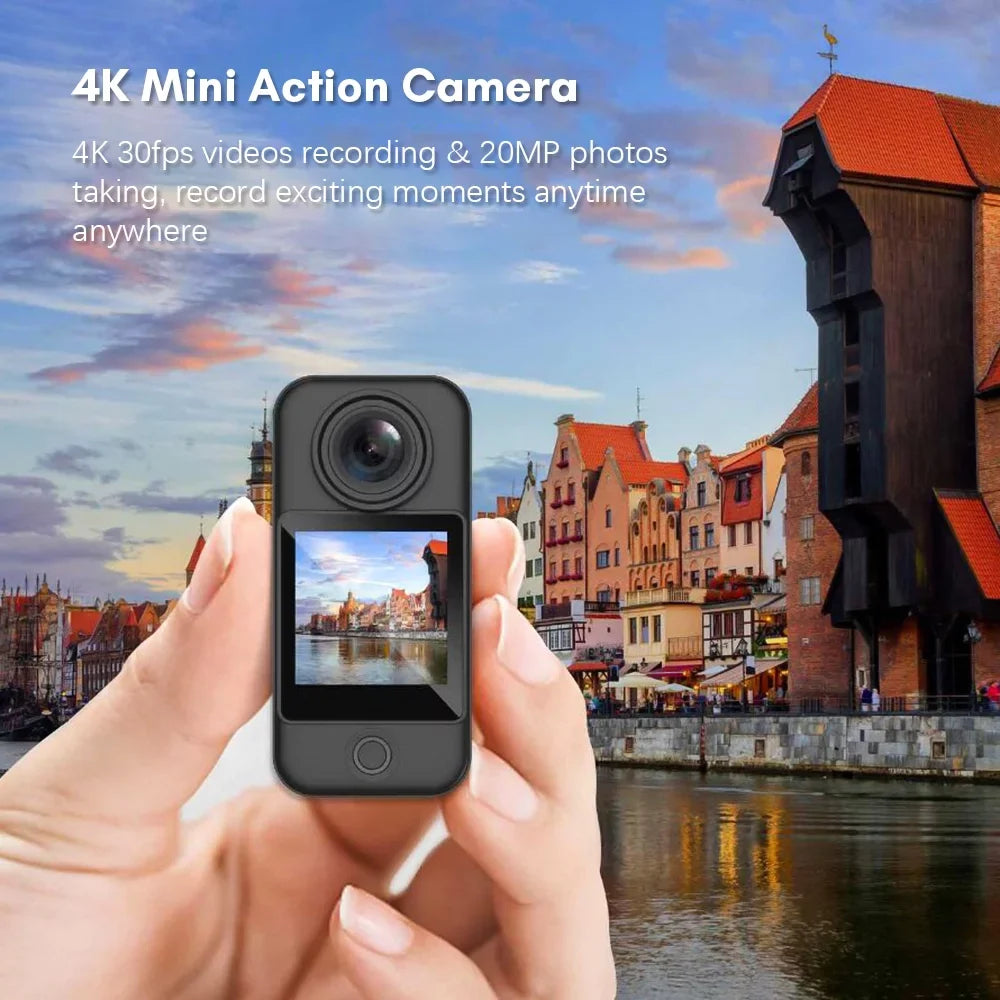 Detachable C300 Screens Module with Waterproof 30M Control Angle Extra 6- Wide Dual an Gyro WiFi Stabilization 5G2.4G Touch 30FPS 4K Battery Lens 154°