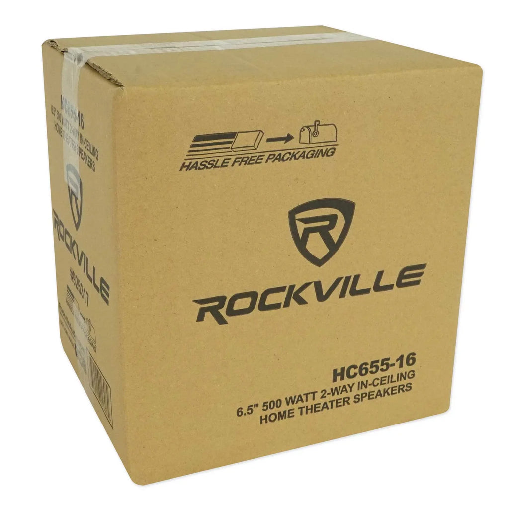 Amp/Home Rockville Ceiling 6.5" Theater Receiver+(8) Speakers LED White Tube