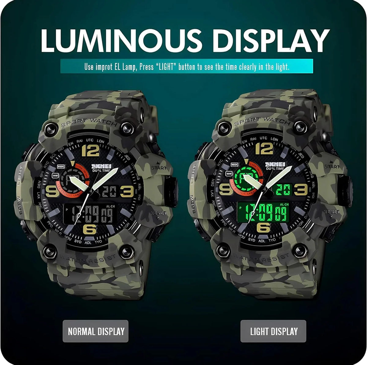 S-Shock Multi Digital Watch Men's LED Military Watches Waterproof Function Sports Gosasa Watches… Alarm