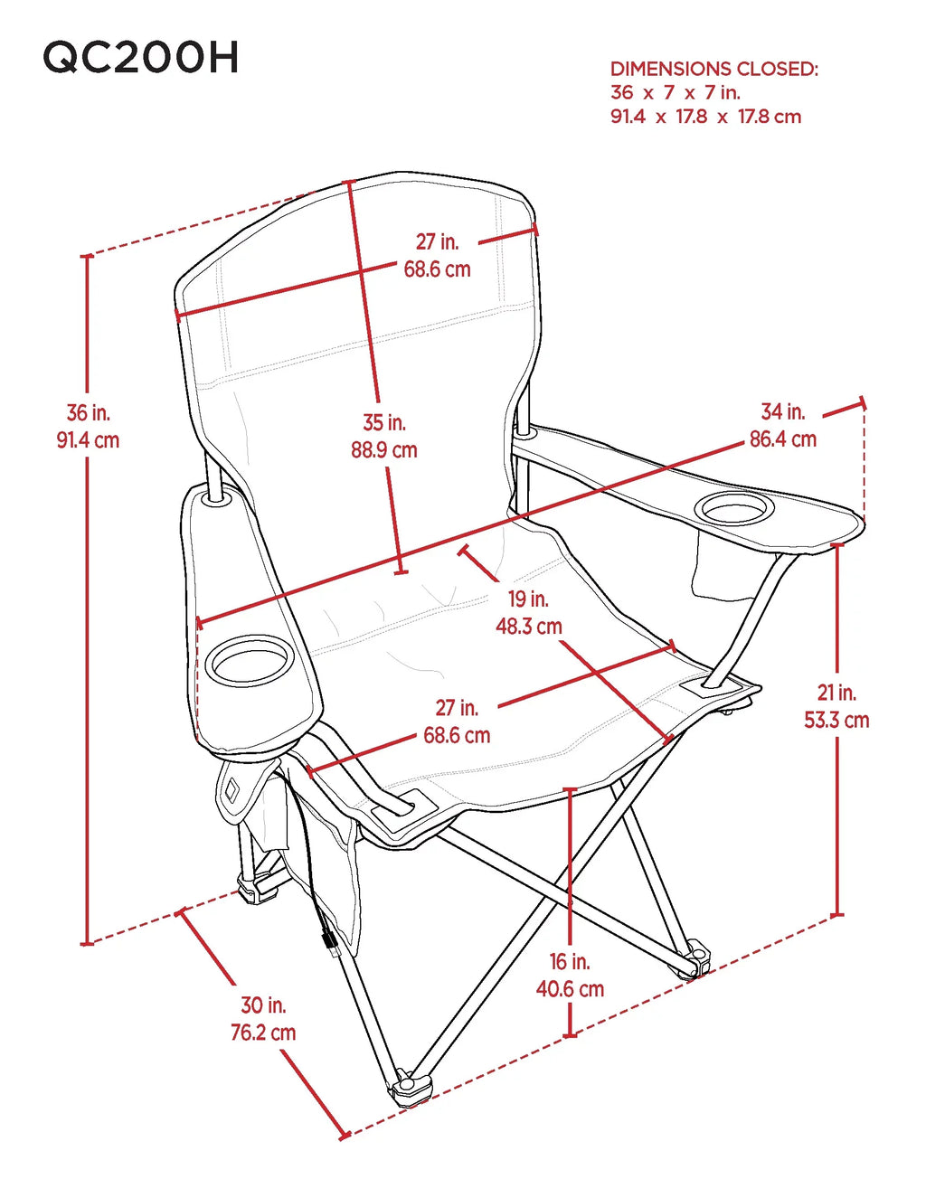 Deluxe Quad chair Heated