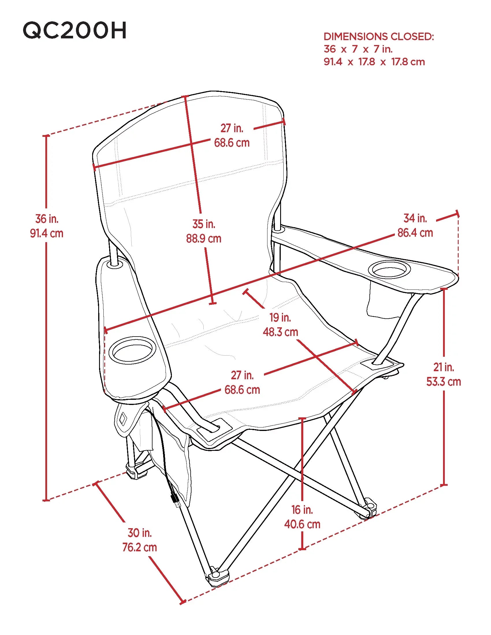 Deluxe Quad chair Heated