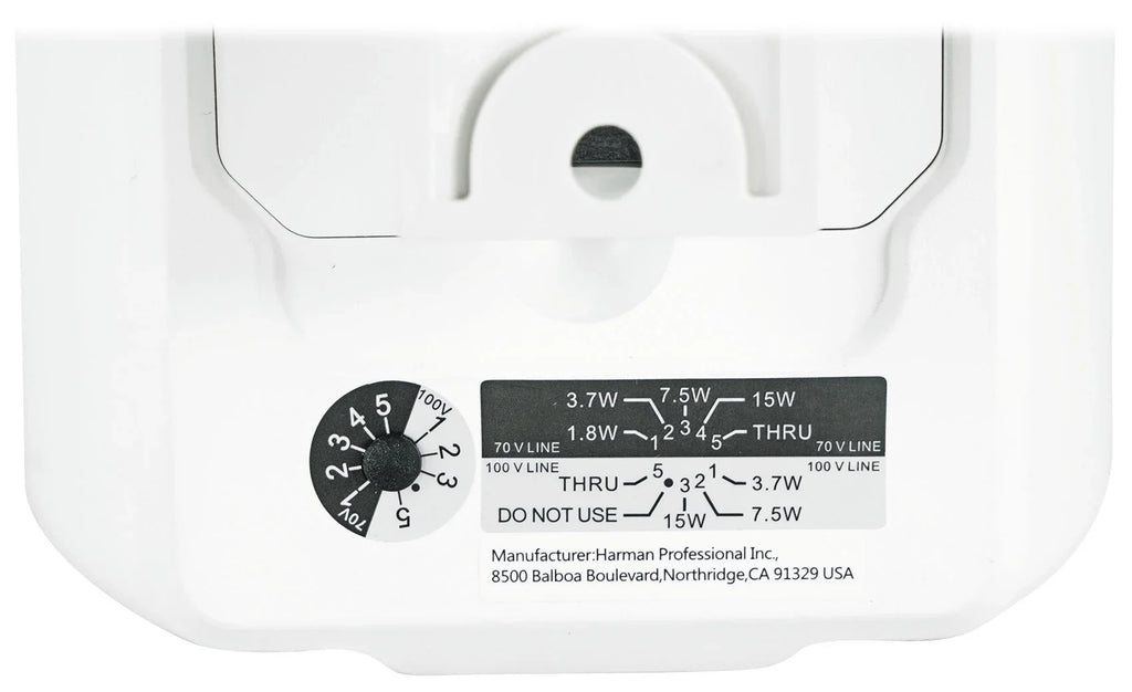 23-1 Control Indoor/Outdoor Amp 70v Commercial White + Speakers 3" JBL (2) Wall