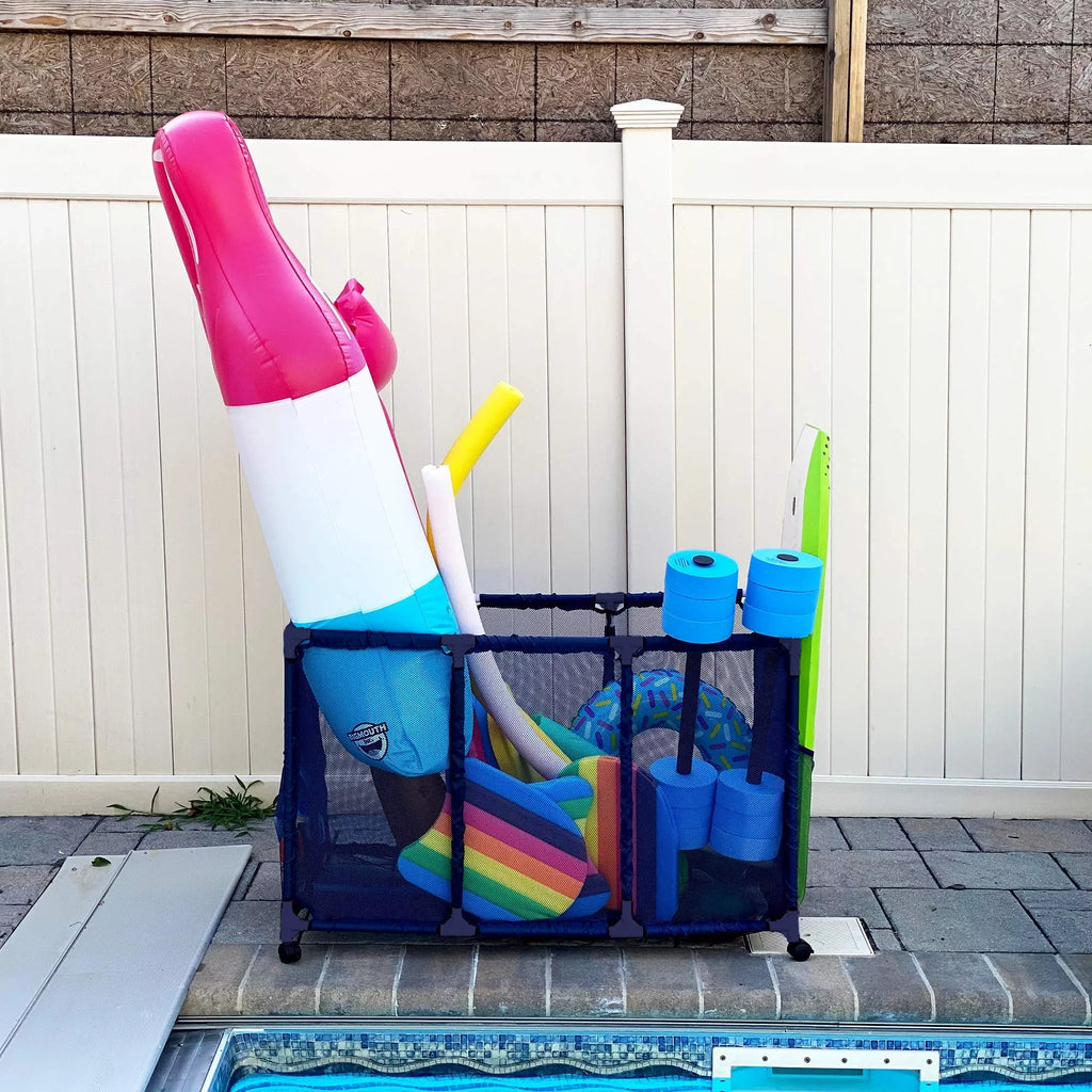 Equipment Kids Large, Blue Holder, Essentially x Bin, Floats Height, Organizer Rolling Balls and Storage Toys, x W 28" Floats, Noodles L Yours (43" Style Mesh Pool 25" H), 563009