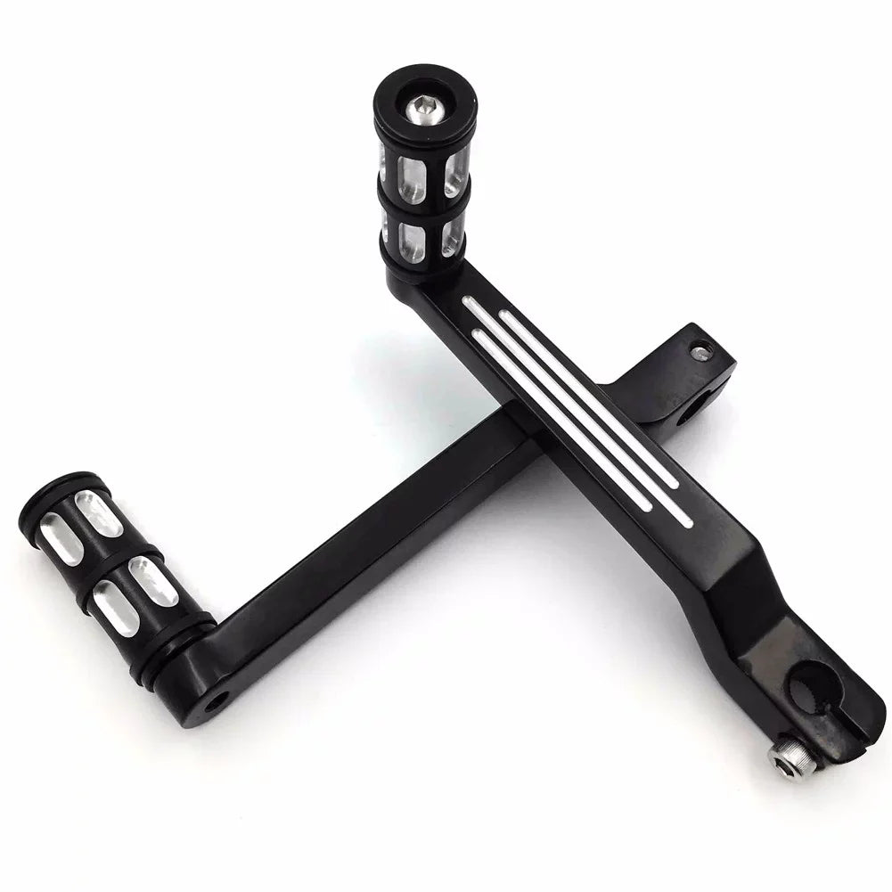 and Shift later 009C- Shifter Aluminum Levers Fat Pegs 1980 Black Levers/Gear Harley For Shift w/ HTT- Heel Davidson FLSTF Style Toe Motorcycle Boy Pedal