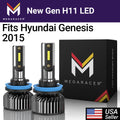 Hyundai Low Genesis Genesis 2015 H16 60W Cool Mega 15 6000K Bulbs Beam 16000LM Headlight Gen Hyundai H8 LED New Replacement White H9 12V H11 Automotive Racer