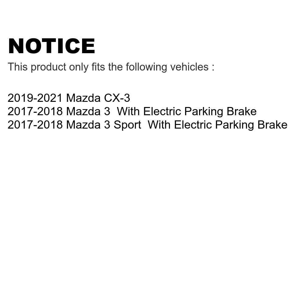 And For Kit Pads Brake Mazda Rotors Coated CX-3 Auto Sport Transit Semi-Metallic Disc 3 - Rear KGF-101781