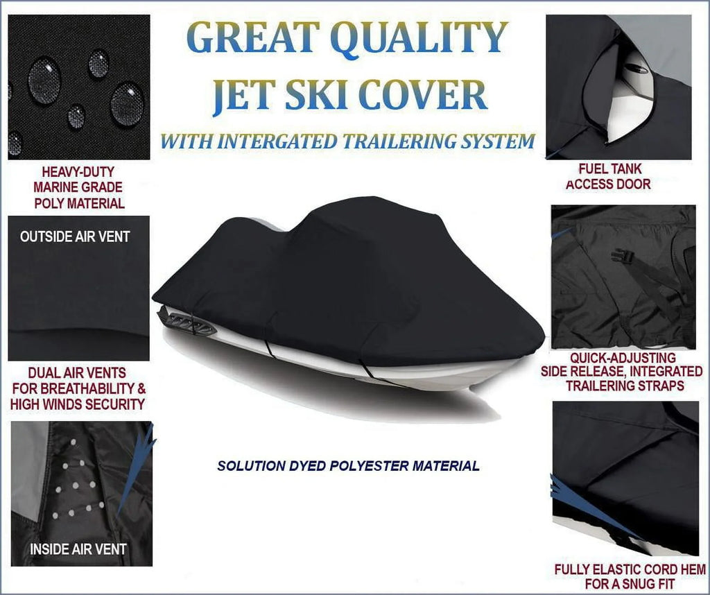 BLACK JetSki Genesis Covers 2002 2001 600 2004 PWC Compatible Travel Cover Polaris i for DENIER Ski Jet 2003 Cover