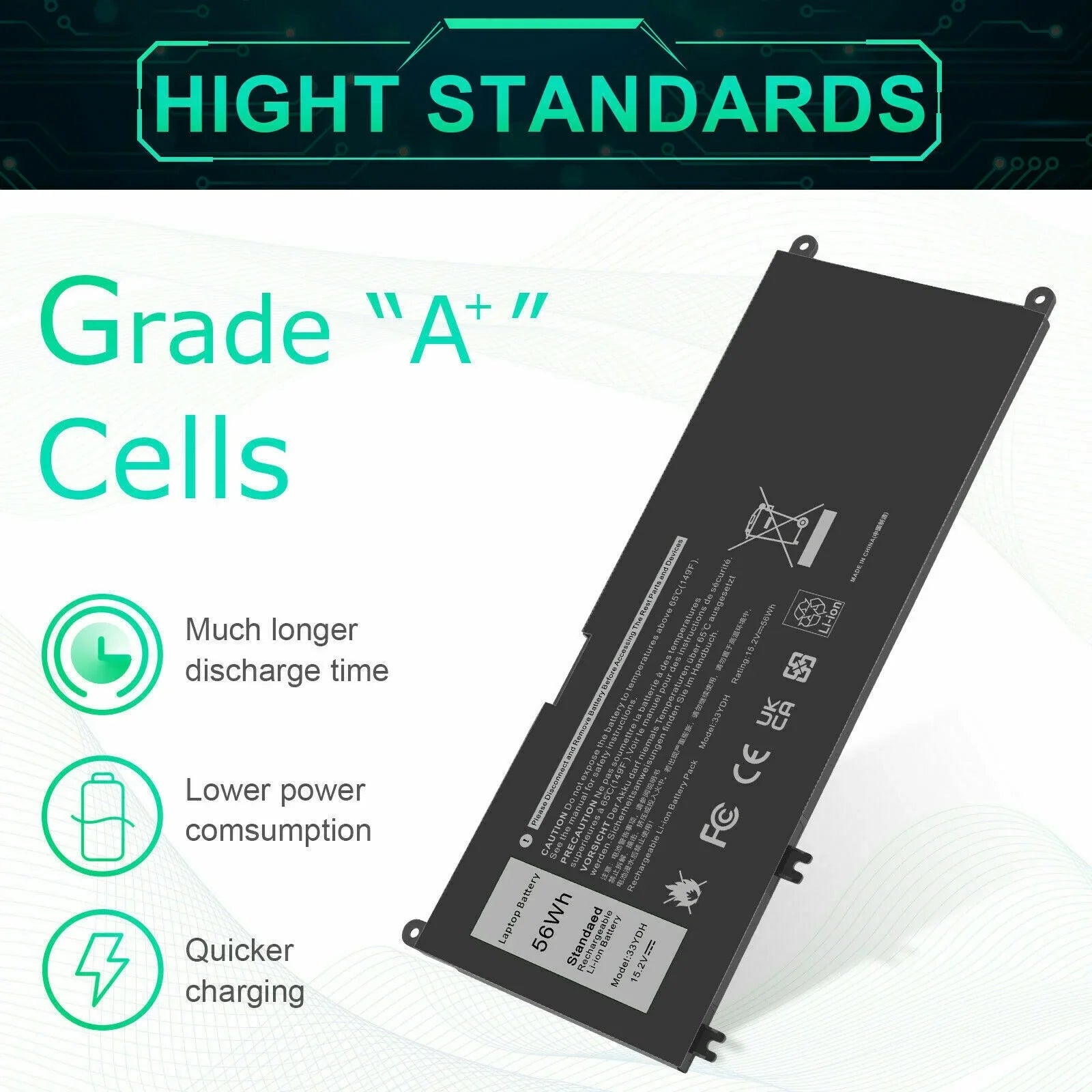 3580 Latitude P30E001 3490 For US Laptop Dell Battery 3590 W7NKD 33YDH 3480 3380