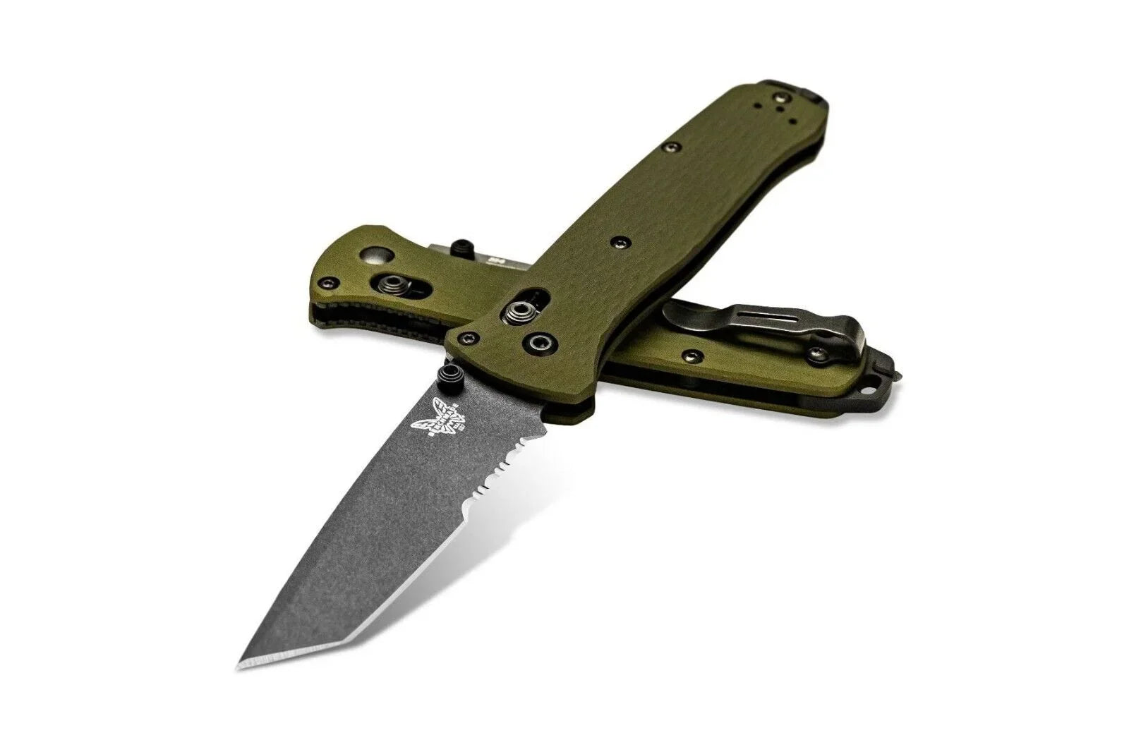Axis Serrated 537SGY-1 Super Bailout Coated Tanto Benchmade Steel Tool CPM-M4 Knife Grey