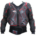 Motorcycle Body Armor & Medium CE - Approved Jacket Black Red Perrini Full