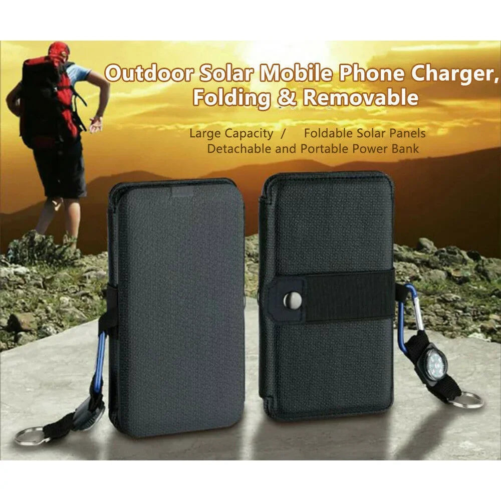 Charger Android Bank Charger Portable Compatible Solar with 4-Panel 7.2W Power iPhone, Wireless Jahy2Tech Phone