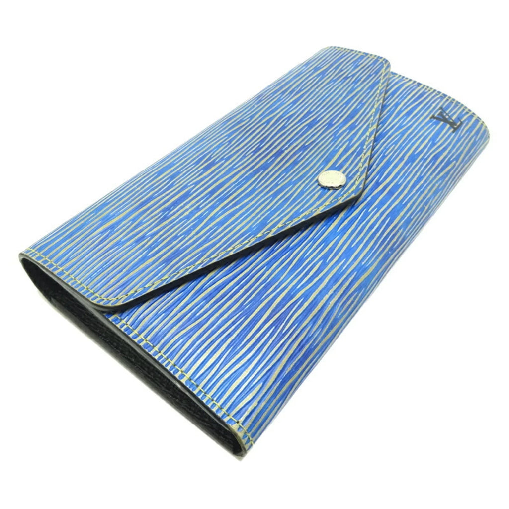 M61649 Portefeuil Long Sarah Women's (Good) Wallet Pre-Owned Louis Vuitton Epi () (Blue)