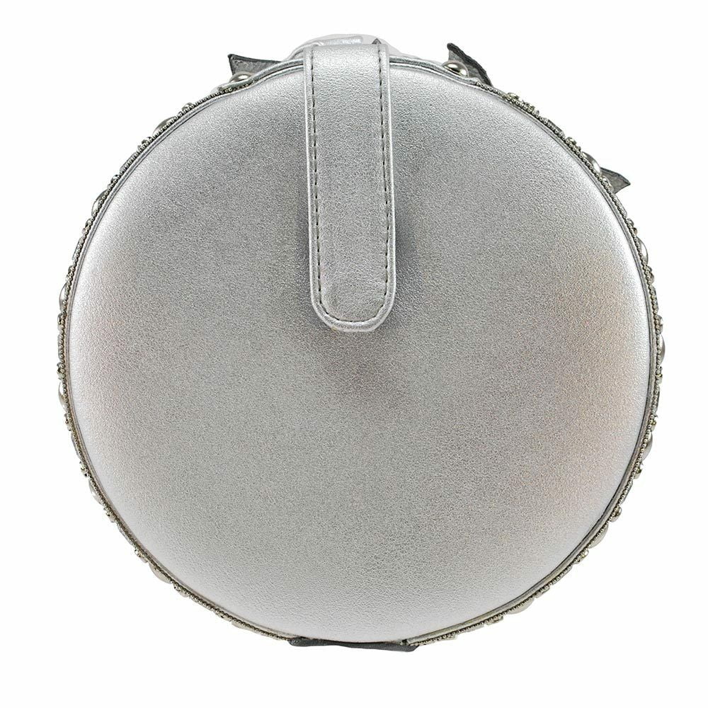 Holiday Snow Xmas New Frances Ornament Globe Wristlet Bead Mary Bag Purse Silver