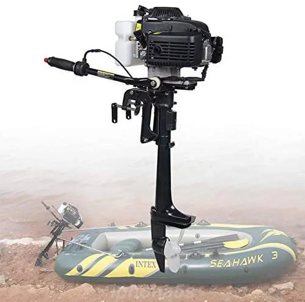 Duty Shaft Air Heavy Boat Fishing Control Trolling 2 System Cooling Tiller Inflatable Miumaeov Propeller Engine 3.6HP CDI Stroke Outboard Motor Shaft