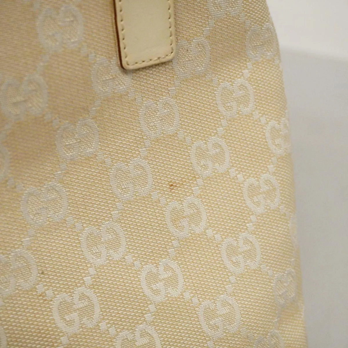 Canvas GG Ivory Leather 002 Handbag Gucci Women's (Good) 1079 Pre-Owned