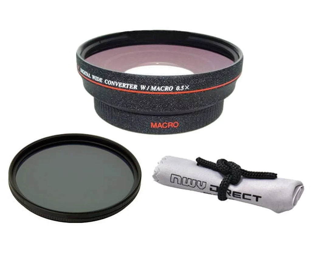 Definition) Lens Macro HD Wide 82mm (Rings CPL 52, With 0.5x Filter - + 62 Nikon International + Angle 67) & (High D7200 Version