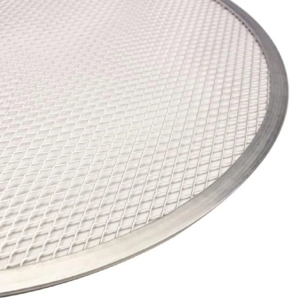 Pizzeria Pizza Kitchen 2 Baking Home TrueCraftware- of Tray Pizza Screen & Round Seamless 15” Pan Rim- Restaurants Tray Pizza Aluminum for Bakeware Baking Round Screen Set