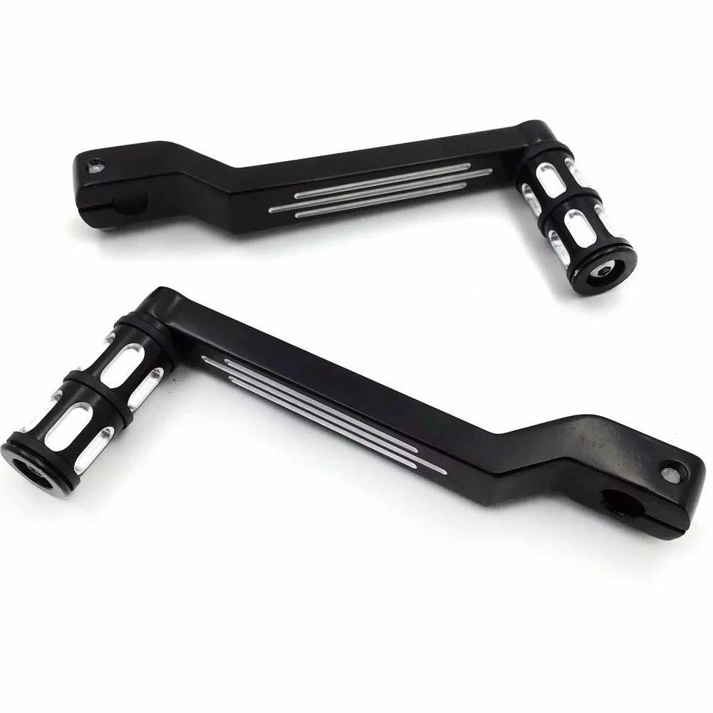 and Shift later 009C- Shifter Aluminum Levers Fat Pegs 1980 Black Levers/Gear Harley For Shift w/ HTT- Heel Davidson FLSTF Style Toe Motorcycle Boy Pedal