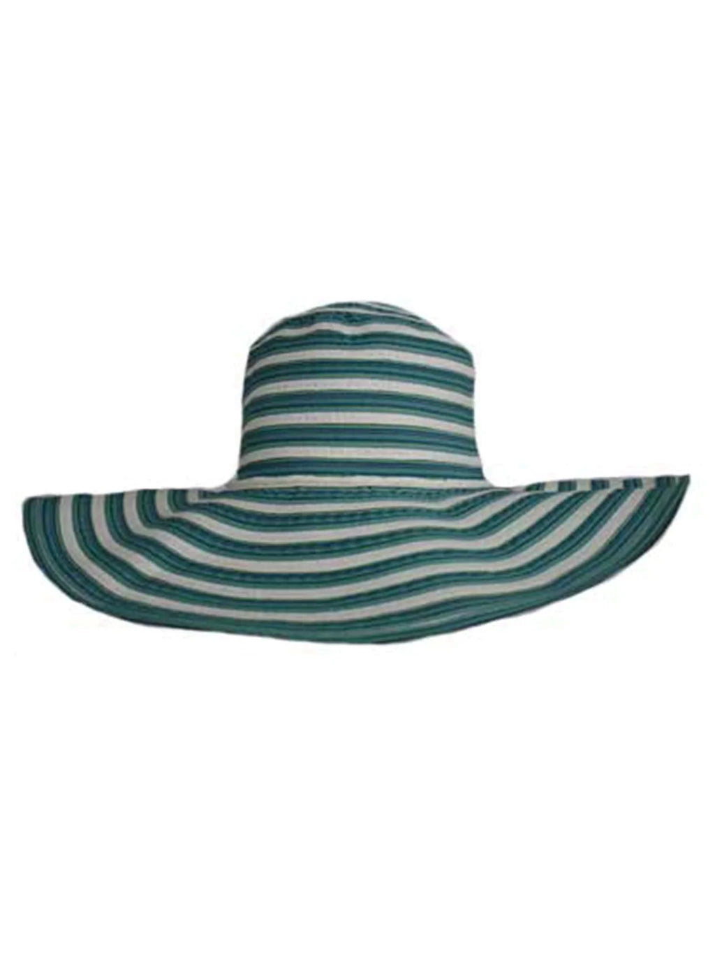 & Wide Turquoise Hat Lovely White Brim Floppy