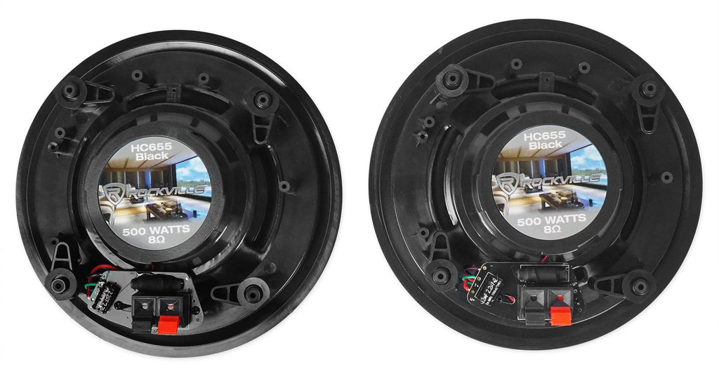 Ceiling Black 6.5" Speakers Theater Home Receiver+4) RX55URIBT Bluetooth